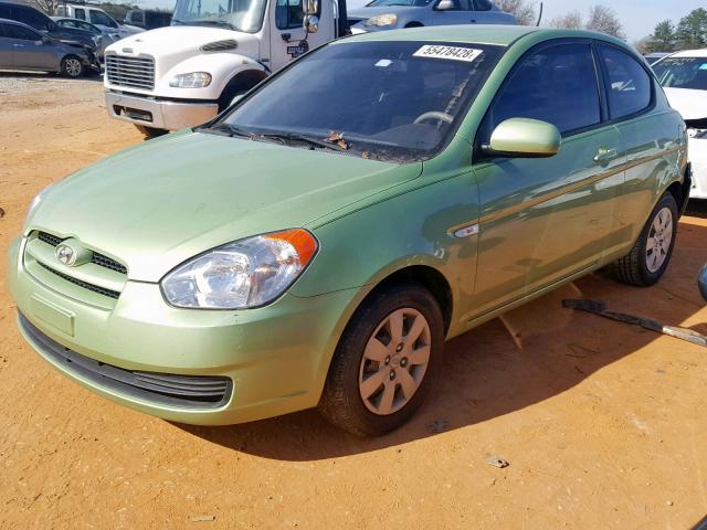 KMHCM3AC7AU181941 - 2010 HYUNDAI ACCENT BLU GREEN photo 2