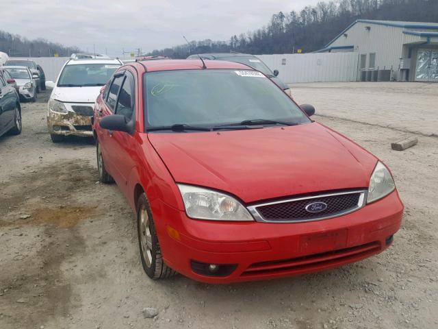 1FAHP34N37W354842 - 2007 FORD FOCUS ZX4 RED photo 1