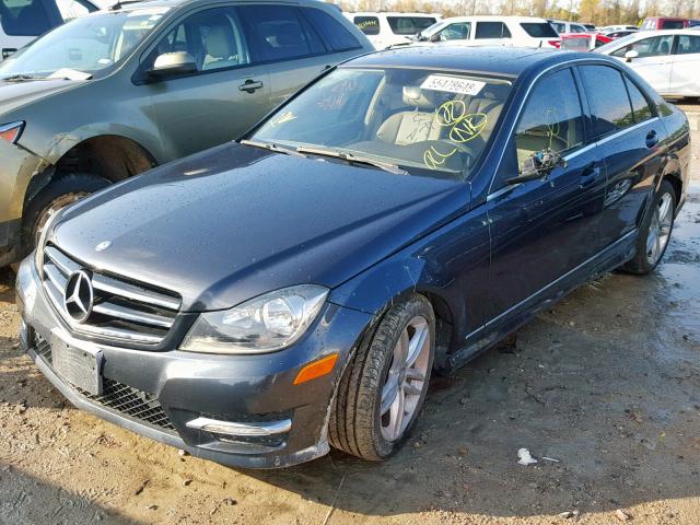 WDDGF4HB8ER309119 - 2014 MERCEDES-BENZ C 250 GRAY photo 2