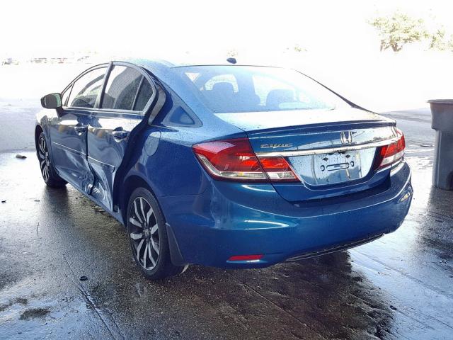 19XFB2F93FE004727 - 2015 HONDA CIVIC EXL BLUE photo 3