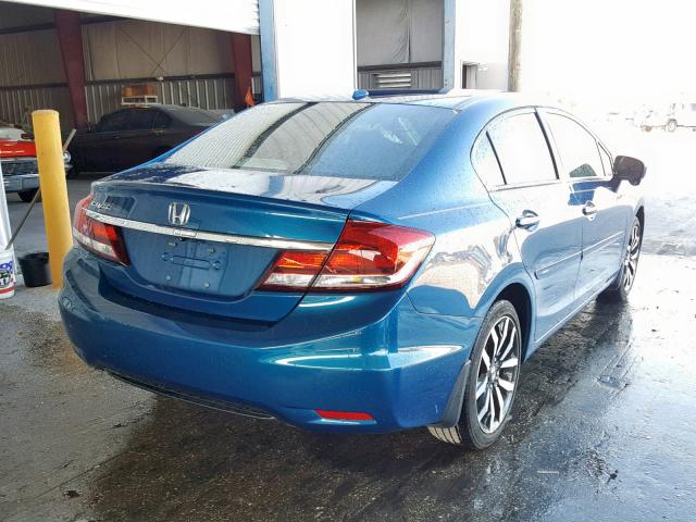 19XFB2F93FE004727 - 2015 HONDA CIVIC EXL BLUE photo 4