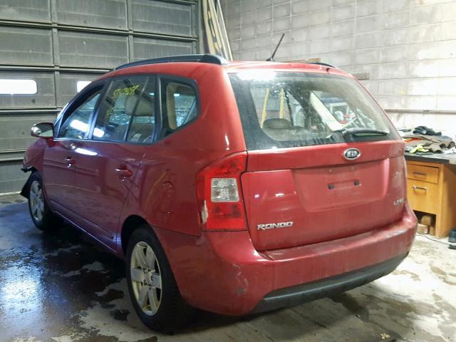 KNAFG526487161133 - 2008 KIA RONDO LX RED photo 3