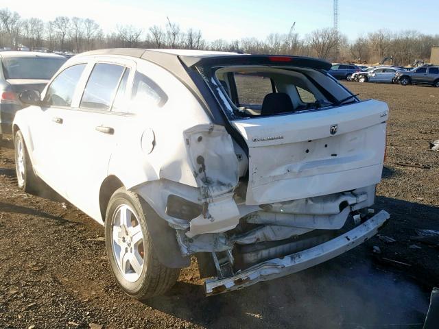 1B3HB48B38D508138 - 2008 DODGE CALIBER SX WHITE photo 3