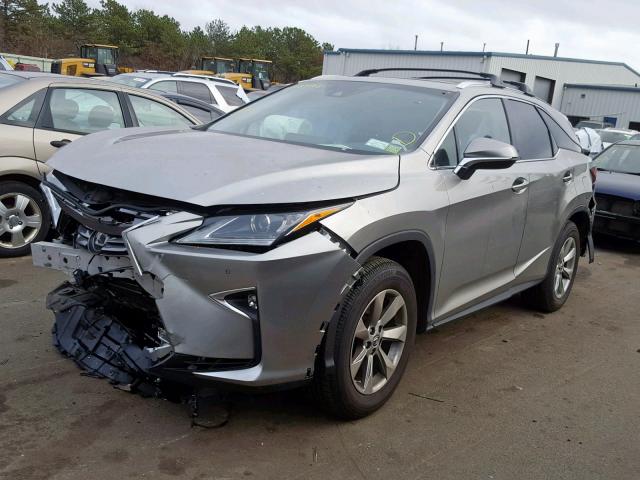 JTJDZKCA4J2003557 - 2018 LEXUS RX 350 L GRAY photo 2