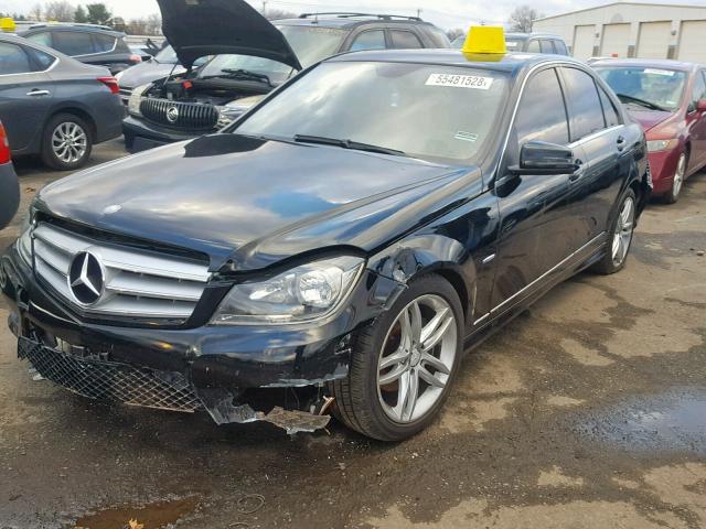 WDDGF4HB3CR214979 - 2012 MERCEDES-BENZ C 250 BLACK photo 2