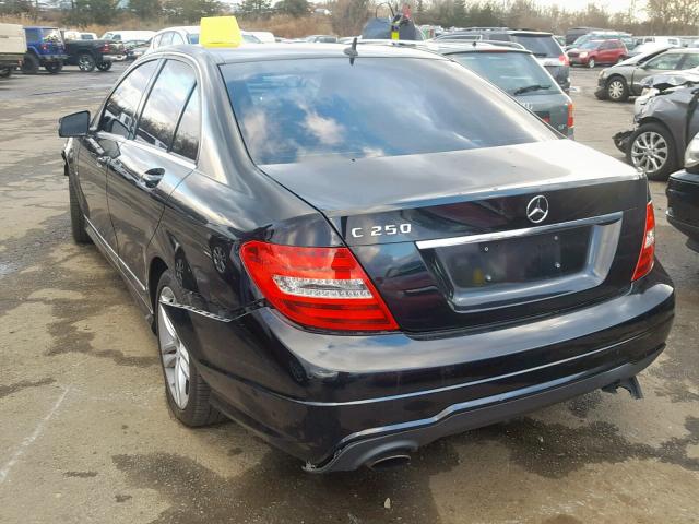 WDDGF4HB3CR214979 - 2012 MERCEDES-BENZ C 250 BLACK photo 3