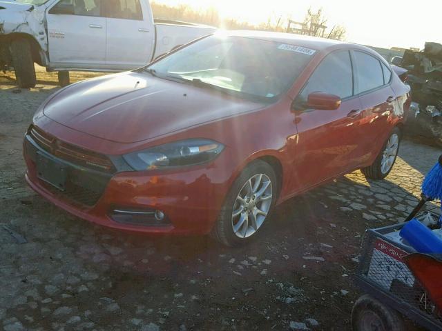 1C3CDFBH0DD641661 - 2013 DODGE DART SXT RED photo 2