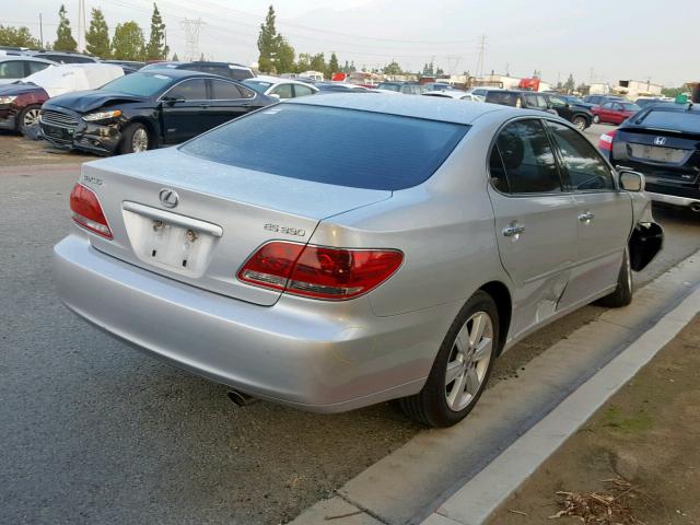 JTHBA30G265162906 - 2006 LEXUS ES 330 SILVER photo 4