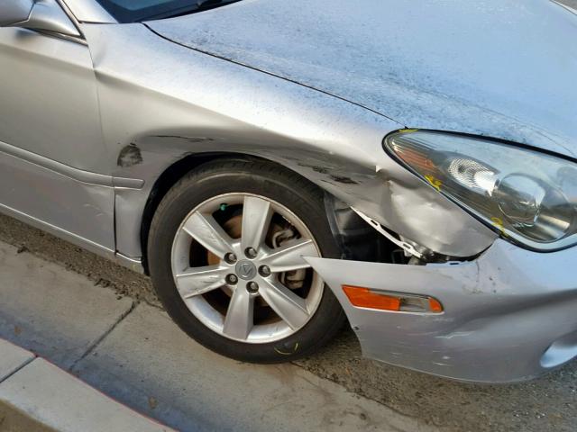 JTHBA30G265162906 - 2006 LEXUS ES 330 SILVER photo 9