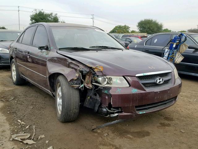 5NPET46C76H155114 - 2006 HYUNDAI SONATA GL BURGUNDY photo 1