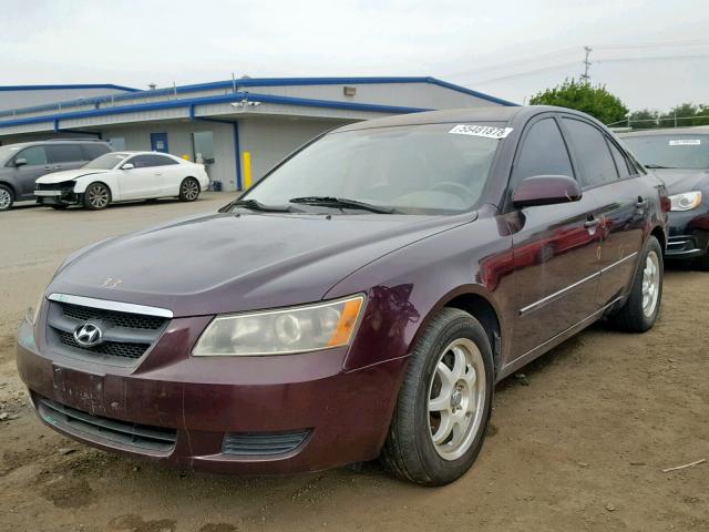 5NPET46C76H155114 - 2006 HYUNDAI SONATA GL BURGUNDY photo 2