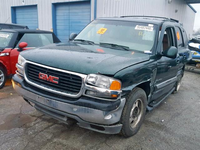 1GKEK13T21J184949 - 2001 GMC YUKON GREEN photo 2