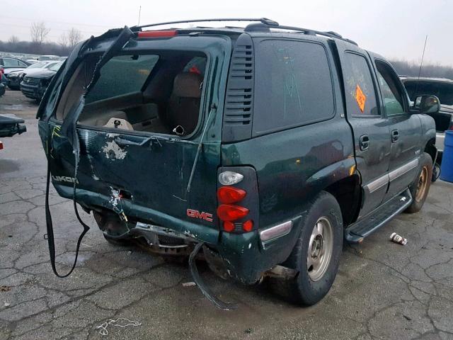 1GKEK13T21J184949 - 2001 GMC YUKON GREEN photo 4