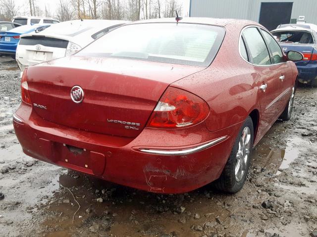 2G4WD582171181864 - 2007 BUICK LACROSSE C MAROON photo 4