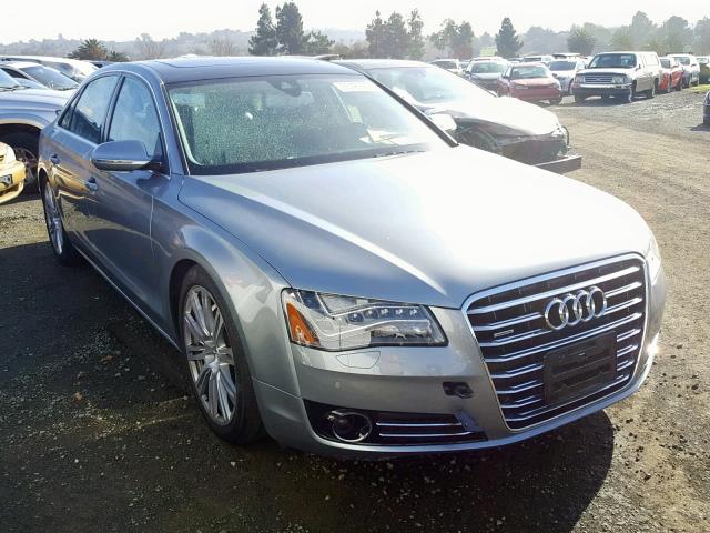 WAURGAFD8DN004564 - 2013 AUDI A8 L QUATT SILVER photo 1