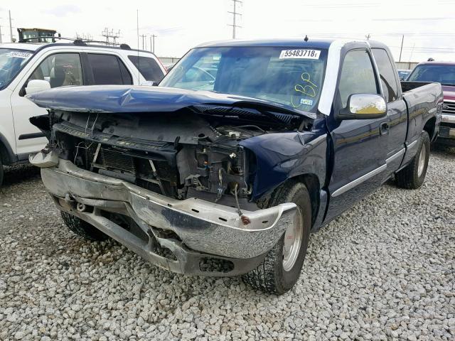 2GTEC19T921340609 - 2002 GMC NEW SIERRA BLUE photo 2