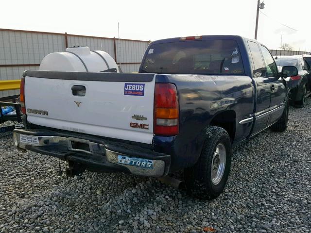 2GTEC19T921340609 - 2002 GMC NEW SIERRA BLUE photo 4