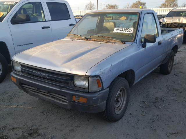 JT4RN81A1M0079571 - 1991 TOYOTA PICKUP 1/2 BLUE photo 2