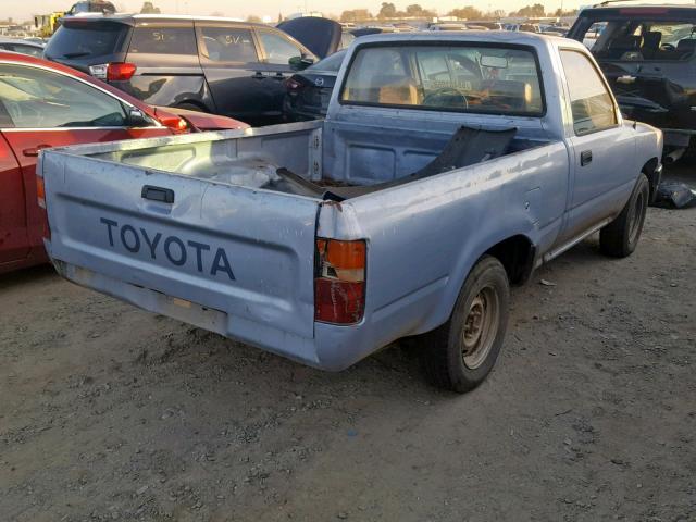 JT4RN81A1M0079571 - 1991 TOYOTA PICKUP 1/2 BLUE photo 4