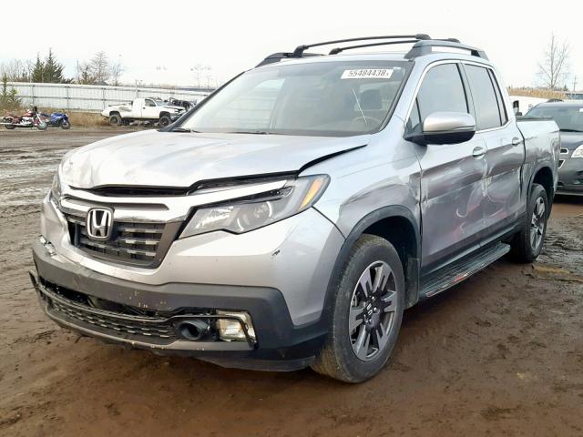 5FPYK3F54HB022783 - 2017 HONDA RIDGELINE SILVER photo 2