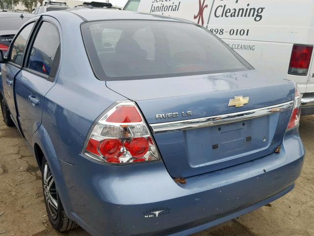 KL1TD56697B169708 - 2007 CHEVROLET AVEO BASE ნაცრისფერი ფოტო 3