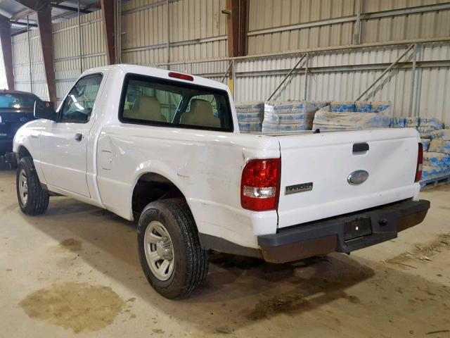 1FTYR10D37PA93003 - 2007 FORD RANGER WHITE photo 3