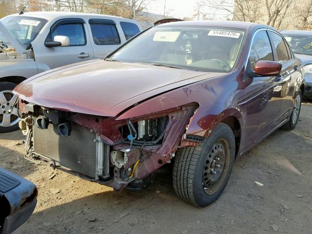 1HGCP26368A134766 - 2008 HONDA ACCORD LX BURGUNDY photo 2