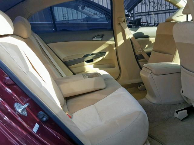 1HGCP26368A134766 - 2008 HONDA ACCORD LX BURGUNDY photo 6