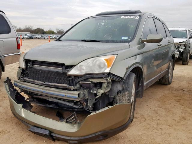 JHLRE38738C029789 - 2008 HONDA CR-V EXL GREEN photo 2