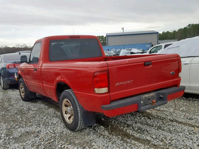 1FTYR10CXYPA90656 - 2000 FORD RANGER RED photo 3