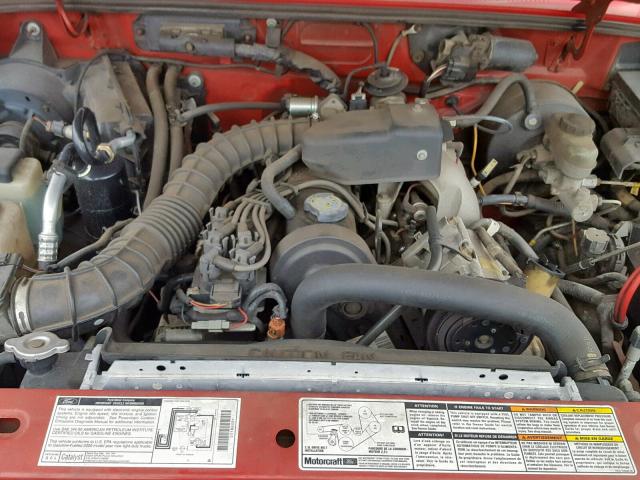 1FTYR10CXYPA90656 - 2000 FORD RANGER RED photo 7