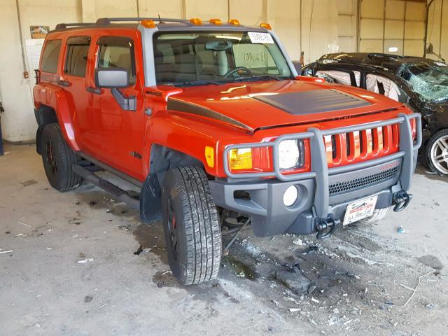 5GTDN13E278243667 - 2007 HUMMER H3 RED photo 1