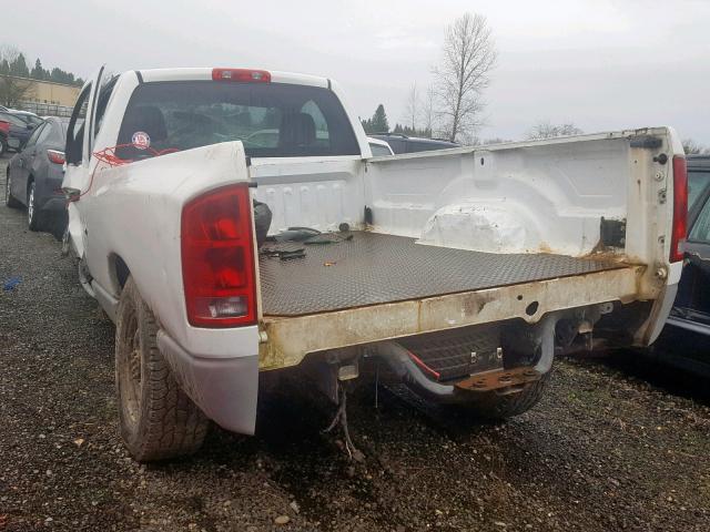 3D7KA26D43G793319 - 2003 DODGE RAM 2500 S WHITE photo 3