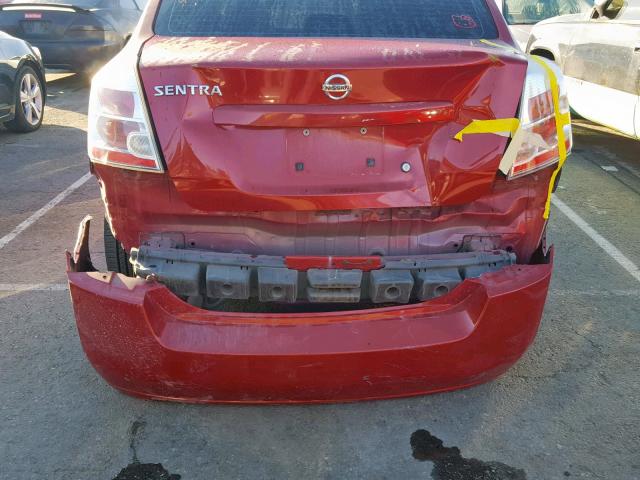 3N1AB61E99L629612 - 2009 NISSAN SENTRA 2.0 RED photo 9