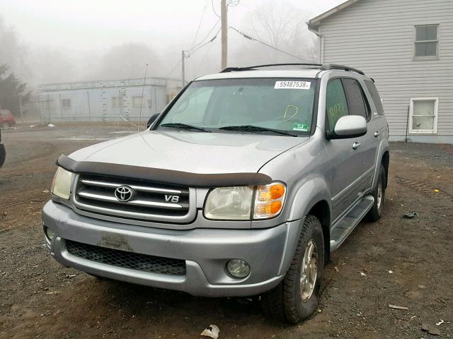 5TDBT48A52S064975 - 2002 TOYOTA SEQUOIA LI SILVER photo 2