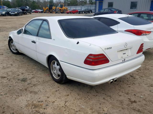 WDBGA76G5VA367565 - 1997 MERCEDES-BENZ S 600 WHITE photo 3