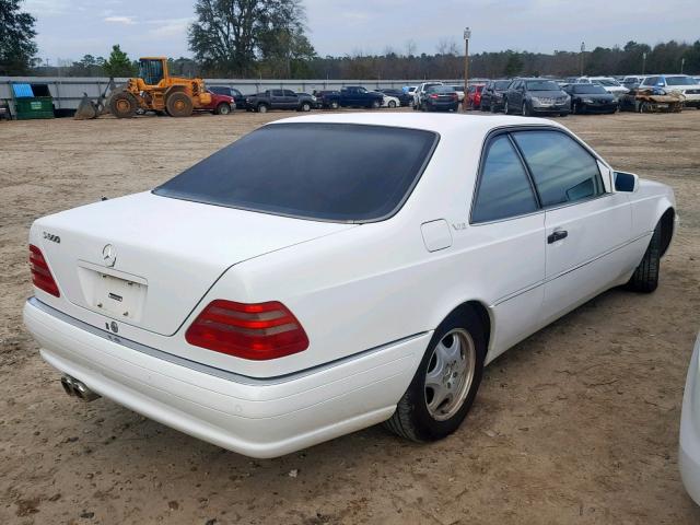 WDBGA76G5VA367565 - 1997 MERCEDES-BENZ S 600 WHITE photo 4