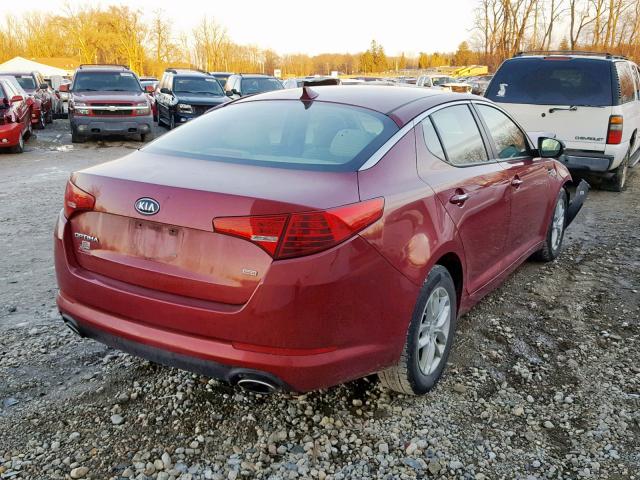 5XXGM4A76CG040897 - 2012 KIA OPTIMA LX MAROON photo 4