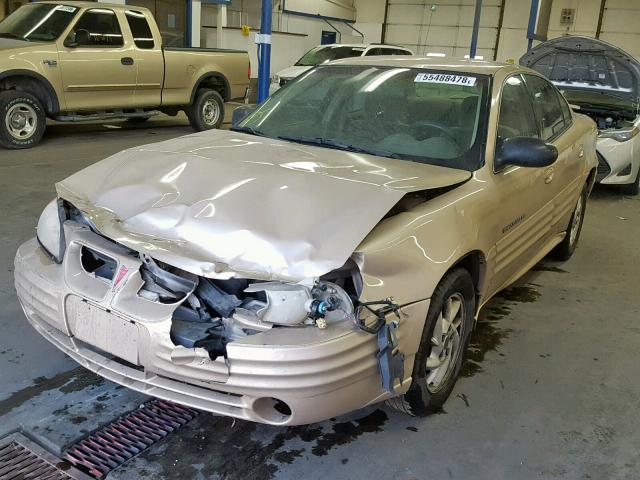 1G2NF52E11M552342 - 2001 PONTIAC GRAND AM S TAN photo 2