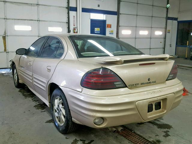 1G2NF52E11M552342 - 2001 PONTIAC GRAND AM S TAN photo 3