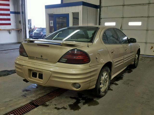 1G2NF52E11M552342 - 2001 PONTIAC GRAND AM S TAN photo 4