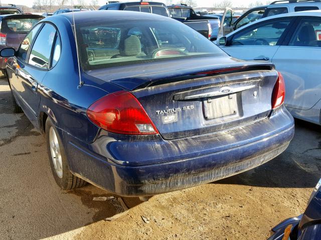 1FAFP55U71G129835 - 2001 FORD TAURUS SES BLUE photo 3