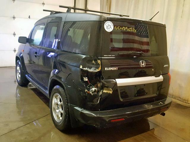 5J6YH283X9L004472 - 2009 HONDA ELEMENT LX BLACK photo 3