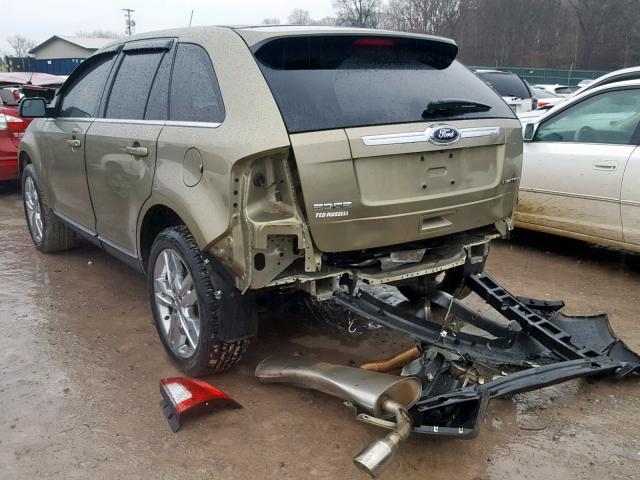 2FMDK3KC1DBA00917 - 2013 FORD EDGE LIMIT GREEN photo 3