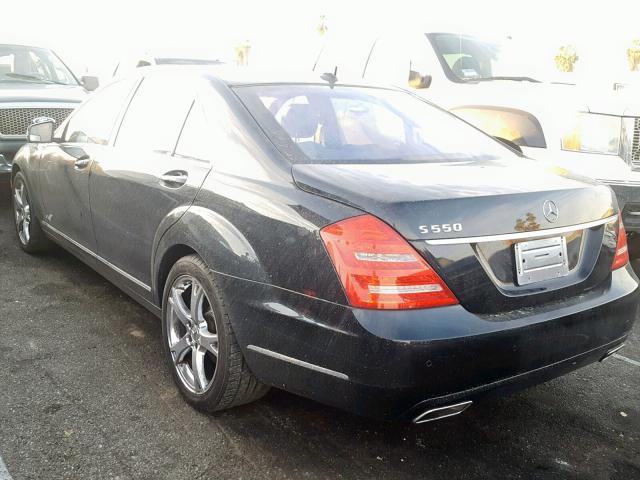 WDDNG7DB3DA505445 - 2013 MERCEDES-BENZ S 550 BLACK photo 3