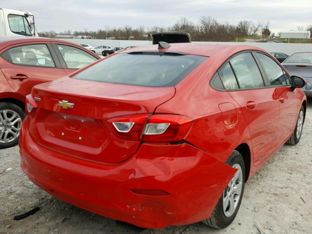 1G1BC5SM7H7128258 - 2017 CHEVROLET CRUZE LS RED photo 4