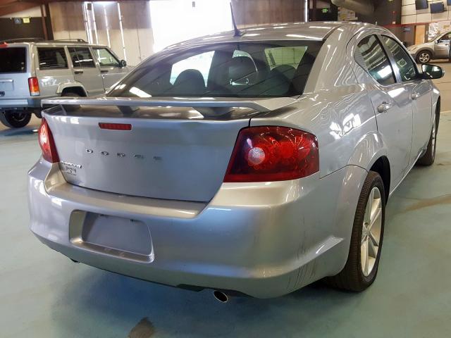 1C3CDZAG3DN770028 - 2013 DODGE AVENGER SE SILVER photo 4