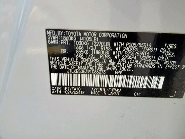 JTLKE50E391086273 - 2009 TOYOTA SCION XB Gümüş foto 10