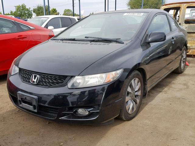 2HGFG12999H518643 - 2009 HONDA CIVIC EXL BLACK photo 2