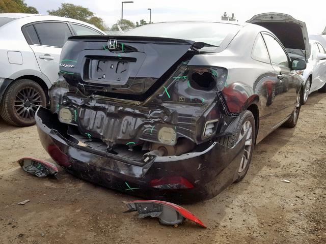 2HGFG12999H518643 - 2009 HONDA CIVIC EXL BLACK photo 4